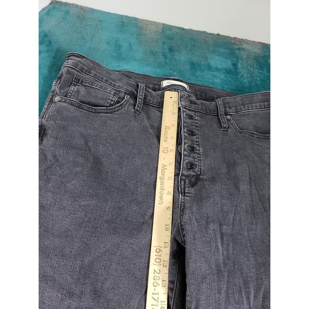 Madewell Jeans Size 33 Womens Black Stretch Pants Dark Denim Mid Rise Skinny - Picture 8 of 13